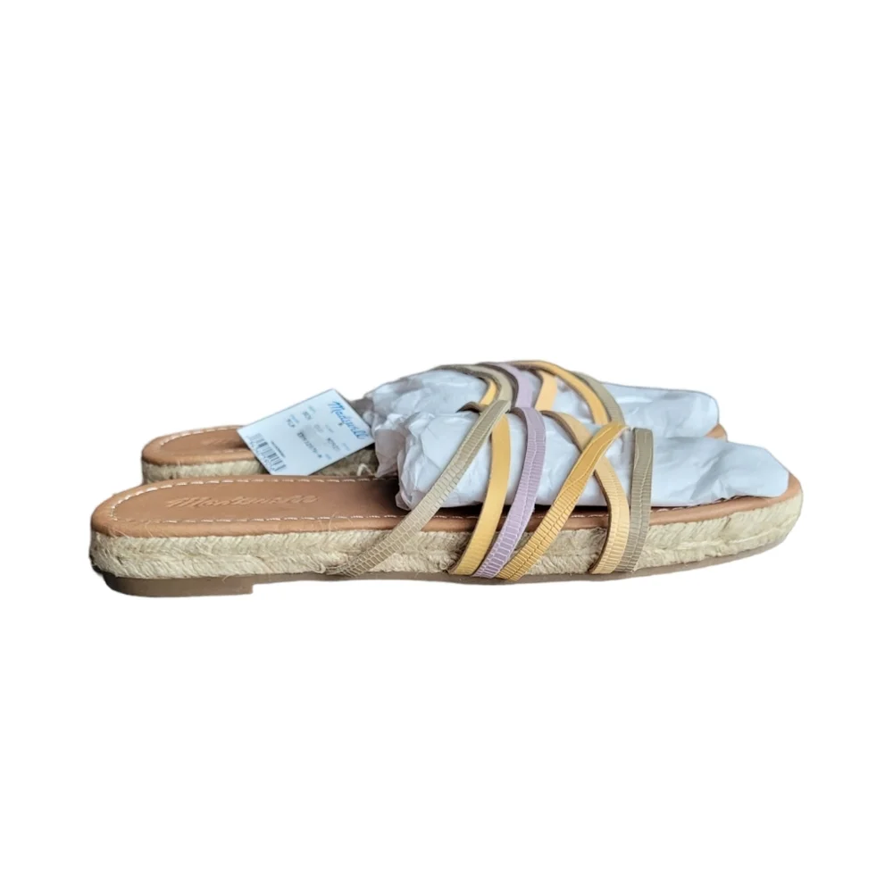 MADEWELL The‎ Kathryn Espadrille Slide Sandal in Pale Lilac Multi Size 7.5